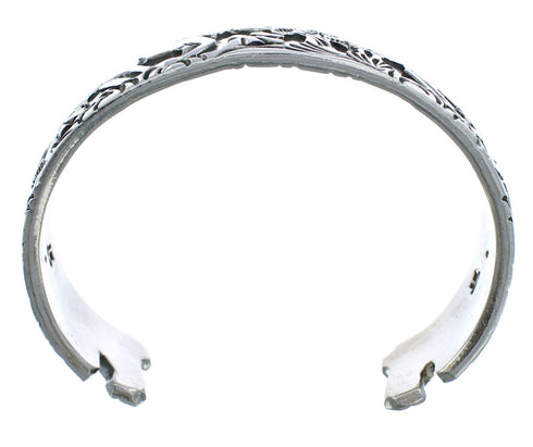 Navajo Sterling Silver Horse Story Teller Cuff Bracelet KX121344