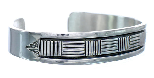 Native Amerian Genuine Sterling Silver Navajo Cuff Bracelet KX121351
