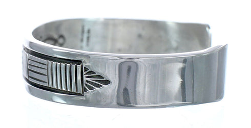 Native Amerian Genuine Sterling Silver Navajo Cuff Bracelet KX121351