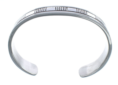 Native Amerian Genuine Sterling Silver Navajo Cuff Bracelet KX121352