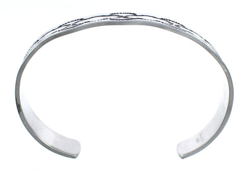 Native American Navajo Sterling Silver Cuff Bracelet KX121347