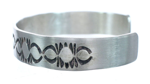 Sterling Silver Native American Navajo Cuff Bracelet KX121348