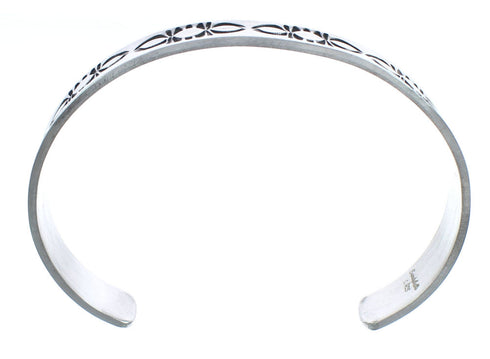Sterling Silver Native American Navajo Cuff Bracelet KX121348