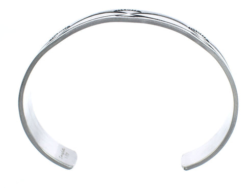 Sterling Silver Native American Navajo Cuff Bracelet KX121349