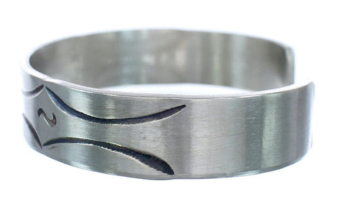 Sterling Silver Native American Navajo Cuff Bracelet KX121350