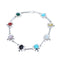 Native American Turtle Multicolor Navajo Link Bracelet AX121356