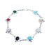 Native American Turtle Multicolor Navajo Link Bracelet AX121356