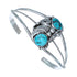 Sterling Silver Turquoise Stone American Indian Cuff Bracelet AX121358