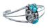 Sterling Silver Turquoise Stone American Indian Cuff Bracelet AX121358