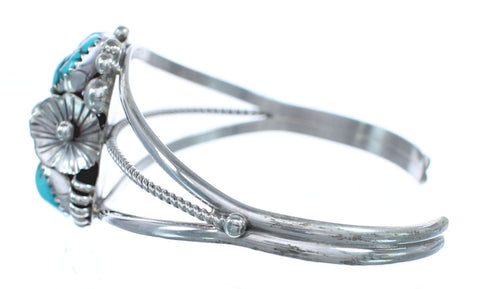 Sterling Silver Turquoise Stone American Indian Cuff Bracelet AX121358