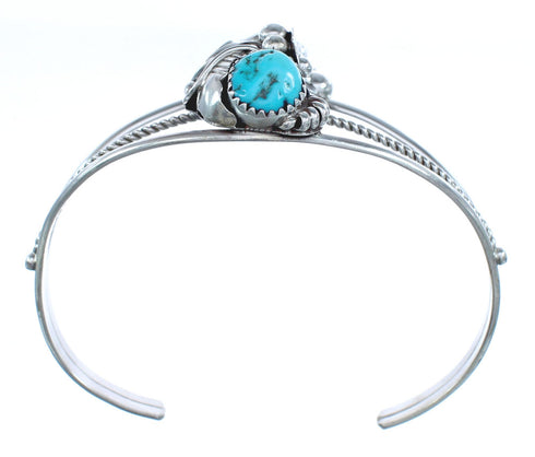 Sterling Silver Turquoise Stone American Indian Cuff Bracelet AX121358