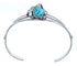 Sterling Silver Turquoise Stone American Indian Cuff Bracelet AX121358