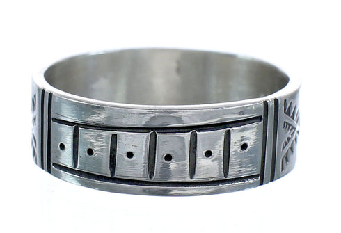 Navajo Authentic Sterling Silver Band Ring Size 12-1/2 AX121413