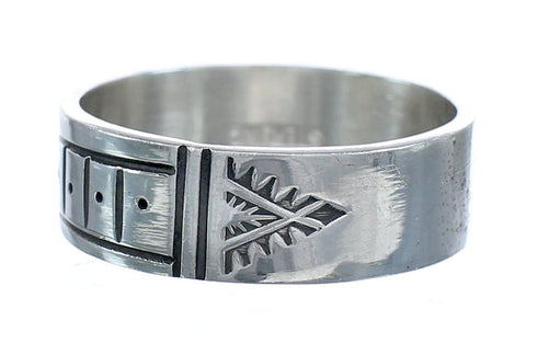 Navajo Authentic Sterling Silver Band Ring Size 12-1/2 AX121413