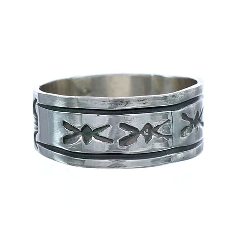 Navajo Authentic Sterling Silver Band Ring Size 11-3/4 AX121407