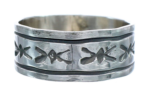 Navajo Authentic Sterling Silver Band Ring Size 11-3/4 AX121407