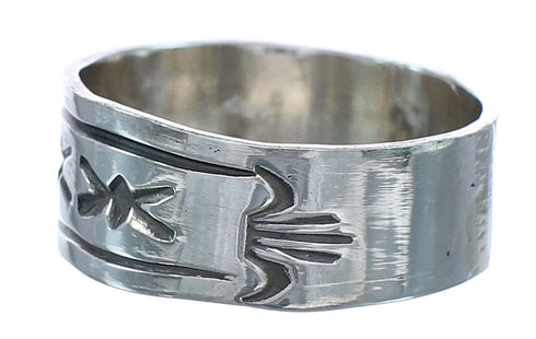 Navajo Authentic Sterling Silver Band Ring Size 11-3/4 AX121407