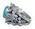 Eagle Silver Turquoise Ring Southwestern Jewelry Size 13-3/4 AX121429