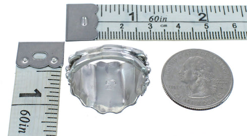 Eagle Silver Turquoise Ring Southwestern Jewelry Size 13-3/4 AX121429