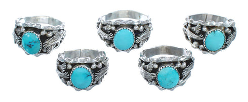 Eagle Silver Turquoise Ring Southwestern Jewelry Size 13-3/4 AX121429