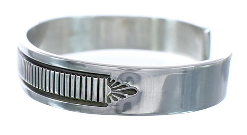 Native American Sterling Silver Navajo Cuff Bracelet AX121361