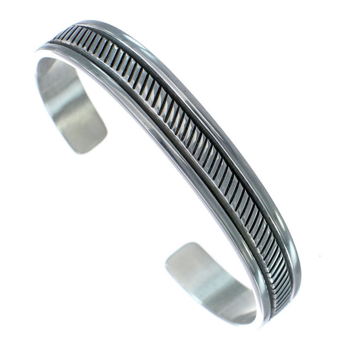 Native American Sterling Silver Navajo Cuff Bracelet AX121363