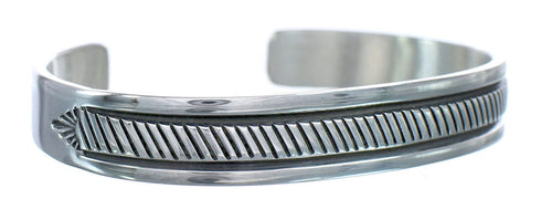 Native American Sterling Silver Navajo Cuff Bracelet AX121363