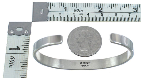 Native American Sterling Silver Navajo Cuff Bracelet AX121363