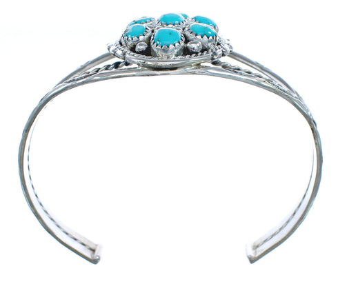 Navajo Indian Turquoise Sterling Silver Cuff Bracelet AX121371