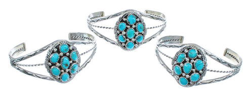 Navajo Indian Turquoise Sterling Silver Cuff Bracelet AX121371