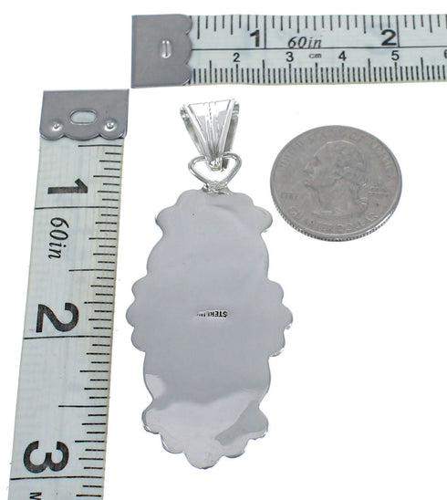 Turquoise Sterling Silver Navajo Pendant AX121448