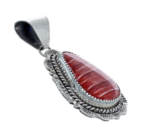 Navajo Oyster Sterling Silver Tear Drop Pendant AX121482