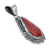 Navajo Oyster Sterling Silver Tear Drop Pendant AX121485