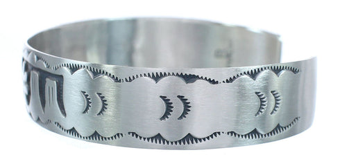 Sterling Silver Navajo Storyteller Cuff Bracelet AX121744