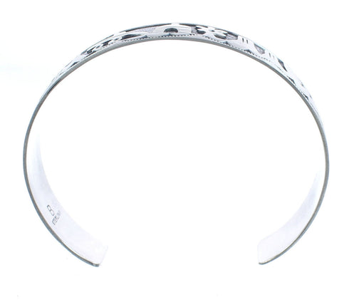 Sterling Silver Navajo Storyteller Cuff Bracelet AX121744