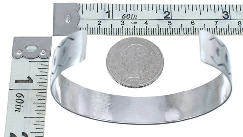 Sterling Silver Navajo Bear Paws Cuff Bracelet AX121748