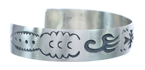 Sterling Silver Navajo Bear Paws Cuff Bracelet AX121751