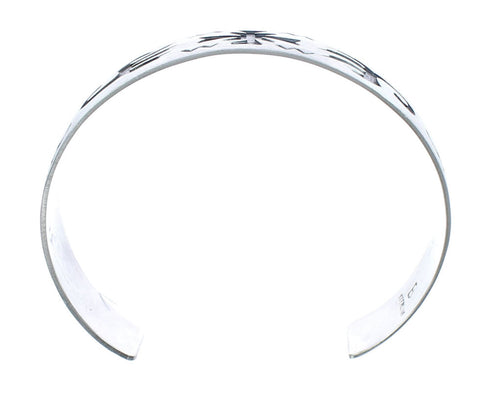 Sterling Silver Navajo Bear Paws Cuff Bracelet AX121751