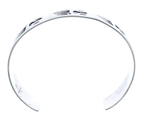 Sterling Silver Navajo Bear Paws Cuff Bracelet AX121752