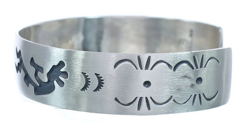 Sterling Silver Navajo Kokopelli Cuff Bracelet AX121761