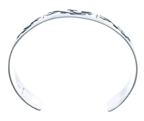 Sterling Silver Navajo Kokopelli Cuff Bracelet AX121761