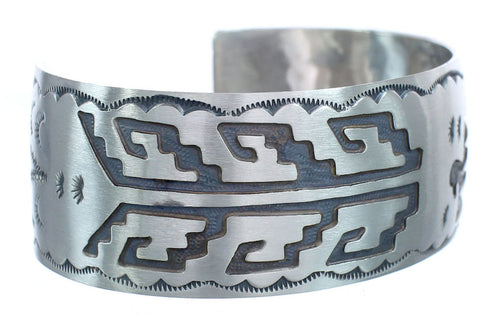 Genuine Sterling Silver Navajo Cuff Bracelet AX121718