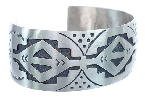 Genuine Sterling Silver Navajo Cuff Bracelet AX121729