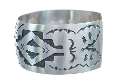 Genuine Sterling Silver Navajo Cuff Bracelet AX121729
