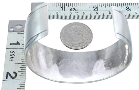Genuine Sterling Silver Navajo Cuff Bracelet AX121738