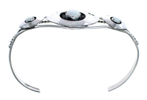 Navajo Opal Sterling Silver Bear Paw Cuff Bracelet AX121700