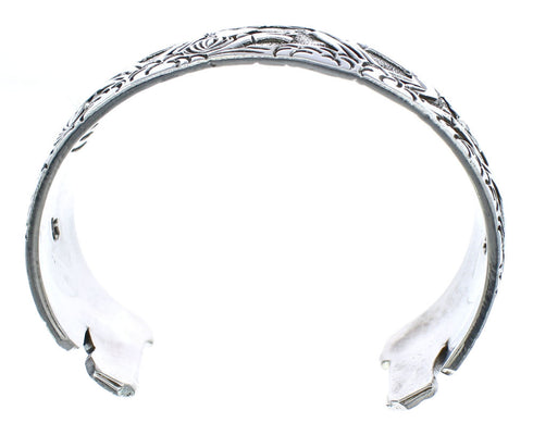 Genuine Sterling Silver Horse Navajo Cuff Bracelet JX121784