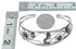 Navajo Authentic Sterling Silver Blue Opal Flower And Leaf Cuff Bracelet JX121741