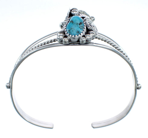 Silver Sterling Turquoise And Coral Native American Cuff Bracelet JX121745