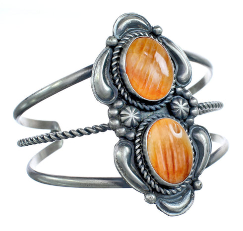 Oyster Shell Authentic Sterling Silver Navajo Cuff Bracelet AX121857